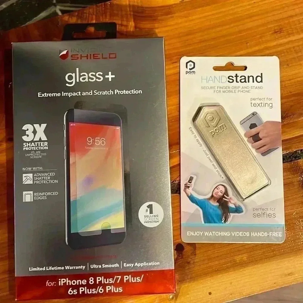 Zagg Invisible Shield Glass+ & Hand Stand Sealed NOS